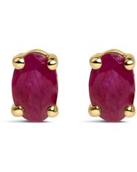 Haus of Brilliance - 14K 5X3 Mm Oval Ruby Solitaire Stud Earrings - Lyst