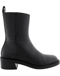 Bally - Austine Block Heel Leather Boots, Brand Size 38 Us - Lyst
