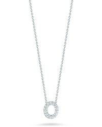 Roberto Coin - Tiny Treasures Diamond Love Letter Necklace O 18K 001634Awchxo - Lyst