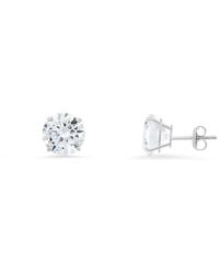Kylie Harper - 10K Petite 4Mm Round-Cut Cubic Zirconia Cz Stud Earrings - Lyst