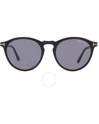 Tom Ford - Aurele Smoke Oval Sunglasses Ft0904 01a 52 - Lyst