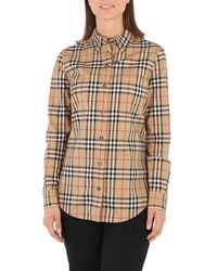 Burberry - Luka Checked Stretch-cotton Shirt - Lyst