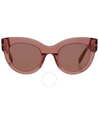 Tom Ford - Lucilla Violet Cat Eye Sunglasses Ft1063 72z 51 - Lyst
