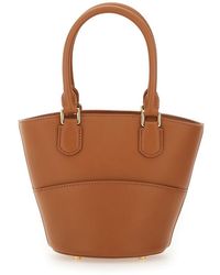 Self-Portrait - Self-Portrait Leather Tote Bag With Charm - Lyst