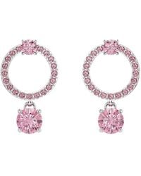 Swarovski - Attract Round Cut Drop Earrings - Lyst