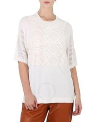 Chloé - Ladies Iconic Milk Crochet Patch Shirt - Lyst