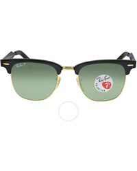 Ray-Ban - Clubmaster Aluminum Polarized Green Classic G-15 Sunglasses Rb3507 136/n5 51 - Lyst
