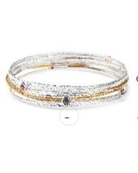 Charriol - Tango Sapphire Red Garnet Yellow Citrine Steel Yellow Pvd Cable Bangle - Lyst