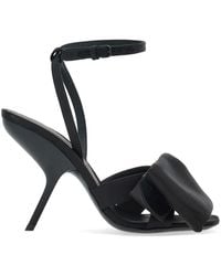 Ferragamo - Helena 105 Satin Bow Sandals - Lyst
