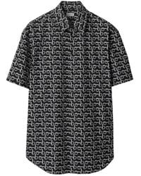 Burberry - Monogram B Print Cotton Shirt - Lyst
