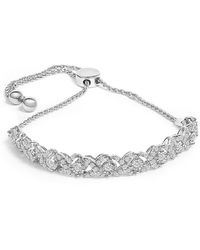 Haus of Brilliance - 925 Sterling 1.0 Cttw Diamond X Link Bolo Bracelet - Lyst