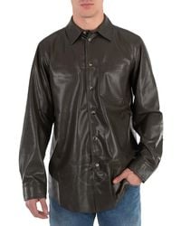 Nanushka - Soil Landis Alt-Leather Shirt - Lyst