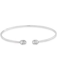 Gucci - Running Gg Cuff Bracelet With Diamond G's - Lyst