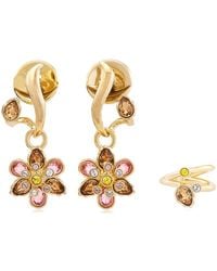 Swarovski - Idyllia Mixed Cuts Set Of 3 Earrings - Lyst