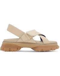 Burberry - Leather Pebble Sandals, Brand Size 36 Us - Lyst