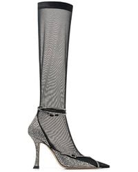 Jimmy Choo - X Mugler Hoisery Mesh Pumps, Brand Size 38 Us - Lyst