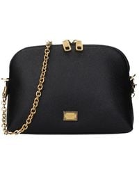 Dolce & Gabbana - Dolce & Gabbana Logo-Plaque Leather Shoulder Bag - Lyst