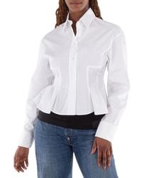 Stella McCartney - Peplum Waist Cotton Shirt - Lyst