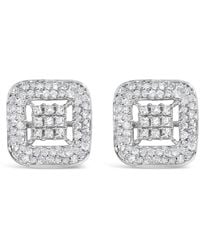 Haus of Brilliance - 10K 1.00 Cttw Diamond Composite And Halo Stud Earrings (I-J Color, I1-I2 Clarity) - Lyst