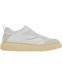 Ferragamo - Ferragamo Panelled Low-Top Sneakers, Size 11 - Lyst