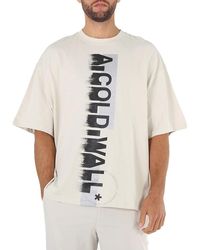 A_COLD_WALL* - Bone Large Logo Cotton T-shirt - Lyst