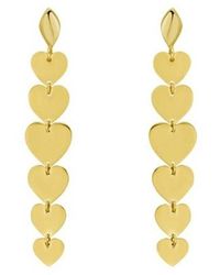 Tresorra - 14K Heart Drop Earrings - Lyst