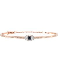 Swarovski - Symbolica Rose-Tone Plated Eye Bangle - Lyst