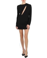 Versace - Ladies Short Draped Viscose Dress, Brand Size 38 (Us - Lyst