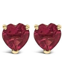 Haus of Brilliance - 14K 5Mm Heart Cut Ruby Solitaire Stud Earrings - Lyst