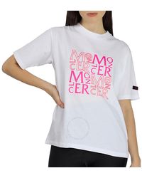 Moncler - Cotton Logo Patch Short Sleeve T-shirt - Lyst