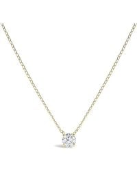 Haus of Brilliance - 14K Floating 1/2 Cttw Lab Grown Diamond Solitaire Pendant Necklace - Lyst