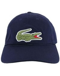 Lacoste - Crocodile Embroidered Adjustable Cotton Cap - Lyst
