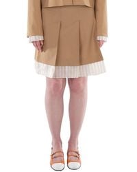 Marni - Panelled Pleated Mini Skirt - Lyst