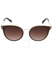 Balmain - Brown Gradient Round Sunglasses - Lyst