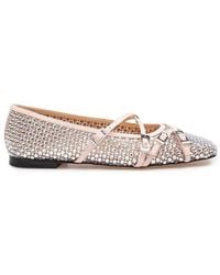 Mach & Mach - Crystal Net Ballet Flats, Brand Size 36 Us - Lyst
