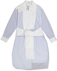 Loewe - Striped Cotton Long Sleeve Shirtdress - Lyst