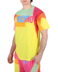 Moschino - Colorblock Oversized Logo T-shirt - Lyst