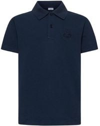 Burberry - Ekd-Embroidered Short Sleeved Cotton Polo Shirt - Lyst