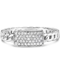 Haus of Brilliance - 925 Sterling 1/5 Cttw Diamond Id And Cuban Link Band Ring (I-J Color, I2-I3 Clarity) - Lyst