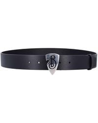 Burberry - Leather B Shield Belt - Lyst