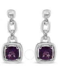 Haus of Brilliance - .925 Sterling Silver 6x6mm Cushion Shaped Natural Purple Amethyst - Lyst