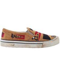 Bally - Leory-Ric Ana Embroidered Slip-On Sneakers, Brand Size 43 Us - Lyst
