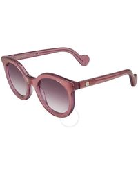 Moncler - Mirrored Purple Gradient Round Sunglasses Ml0015 75z 51 24 140 - Lyst