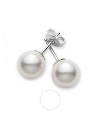 Mikimoto - 18K 4-4.5Mm Pearl Stud Earrings - Lyst