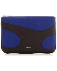 Ferragamo - Cut-Out Detail Leather Pouch - Lyst