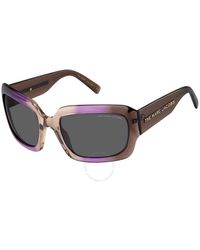 Marc Jacobs - Grey Rectangular Sunglasses Marc 574/s 0e53/ir 59 - Lyst