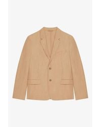 Givenchy - Unconstructed Jacket W/ Notch Lapel Tan, Brand Size 54 (Us - Lyst