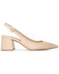 Gianvito Rossi - Agathe Slingback Leather Pumps - Lyst