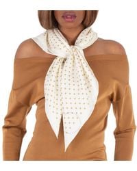 数量限定＊CELINE＊square in triomphe silk twill 2AW90A048 square in arc de triomphe silk twill - BEIGE/NOIX | CELINE