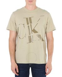 Calvin Klein - Wheat Fields Scattered Ck Logo Cotton T-shirt - Lyst